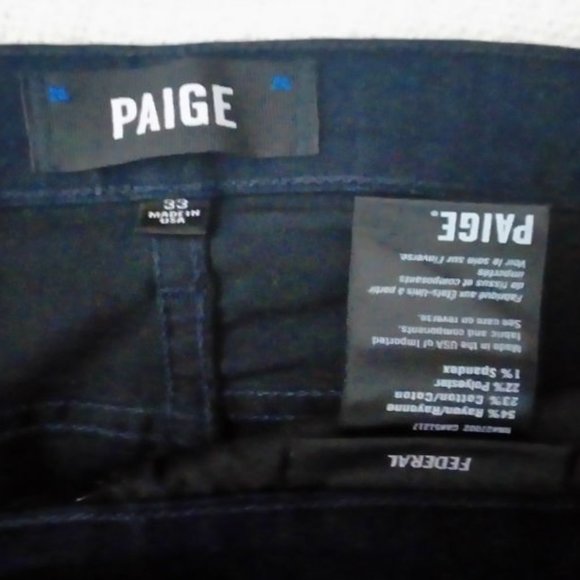 PAIGE Federal Jeans Inkwell W33 Inseam 30 - Picture 11 of 12